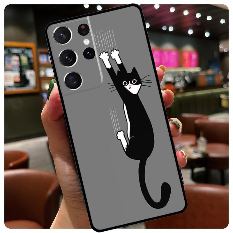 Мультяшный Милый Кошачий Чехол Для Samsung Galaxy S23 S22 Ultra S9 S10 Note 10 Plus Note 20 S21 Ultra S20 FE Телефонный Чехол