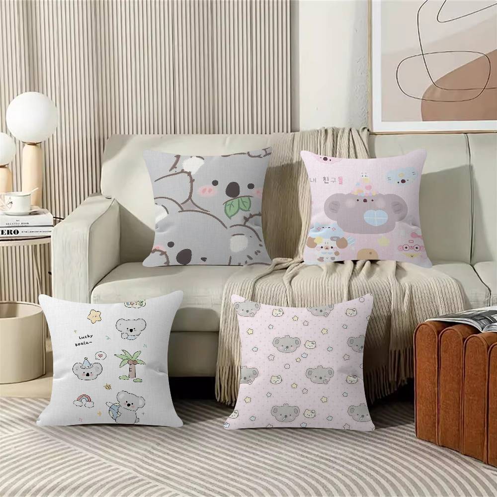 Cartoon Splashed Ink Koala Cushion Cover 30x50 Polyester Sofa Cushions Decorative Throw Pillows Home Decoration Pillowcover