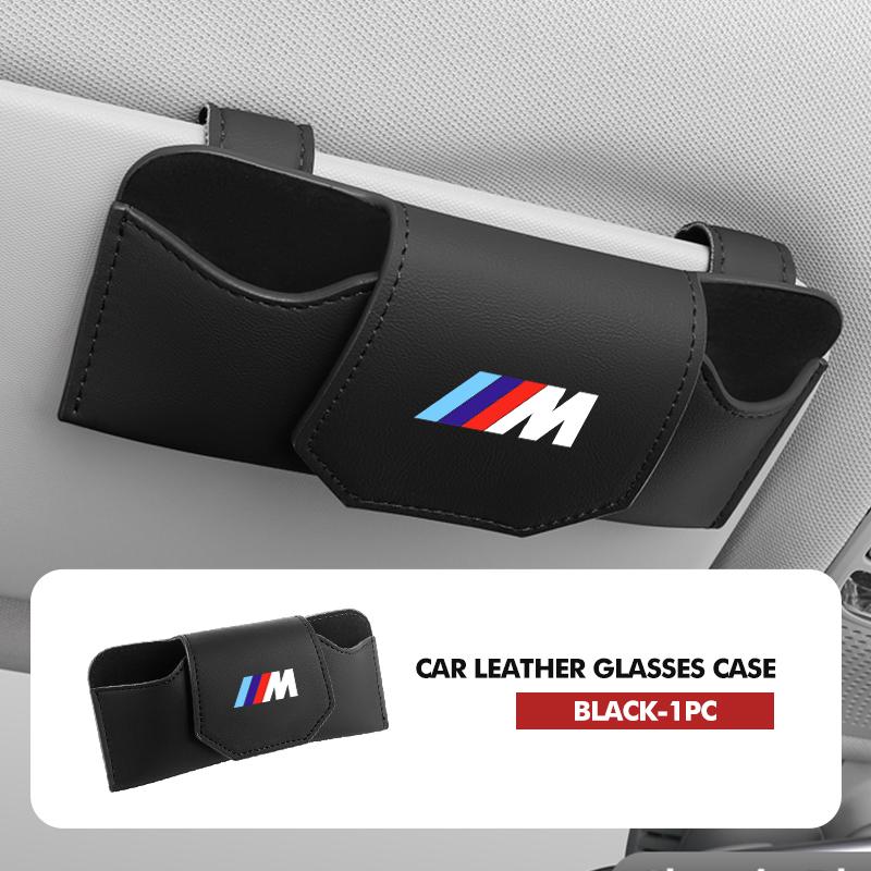 drswk4 For BMW Fashion Leather Car Sunglasses Clip Magnetic Car Visor Clip E70 E91 E30 G30 E53 M3 M5 X6 X4 X7 E92 E93 X1 X3 X5