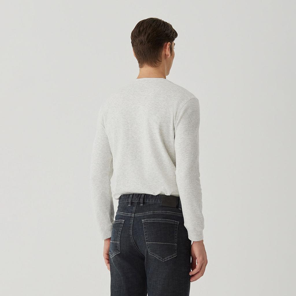 FERRAROMILANO Henley Neck T-Shirt L/Gray (Am0Eks35132)