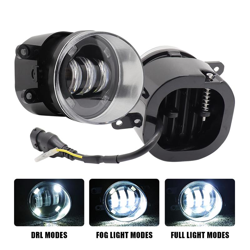 LED Fog Light Running Light 30W DRL PTF Lenses Projector Lens for Toyota Corolla Camry