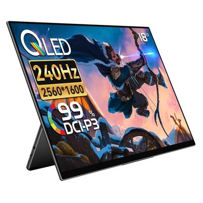 Мобильный монитор EHOMEWEI 18 дюймов WQXGA 2560x1600 Тонкий 6 мм Частота обновления 240 Гц Игровой монитор Динамик Blue Light Cut Чехол в комплекте 3 года гарантии от производителя