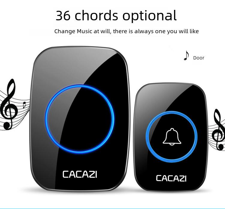Беспроводной водонепроницаемый дверной звонок: Интеллектуальный пульт дистанционного управления с питанием от батареек и одним приемником