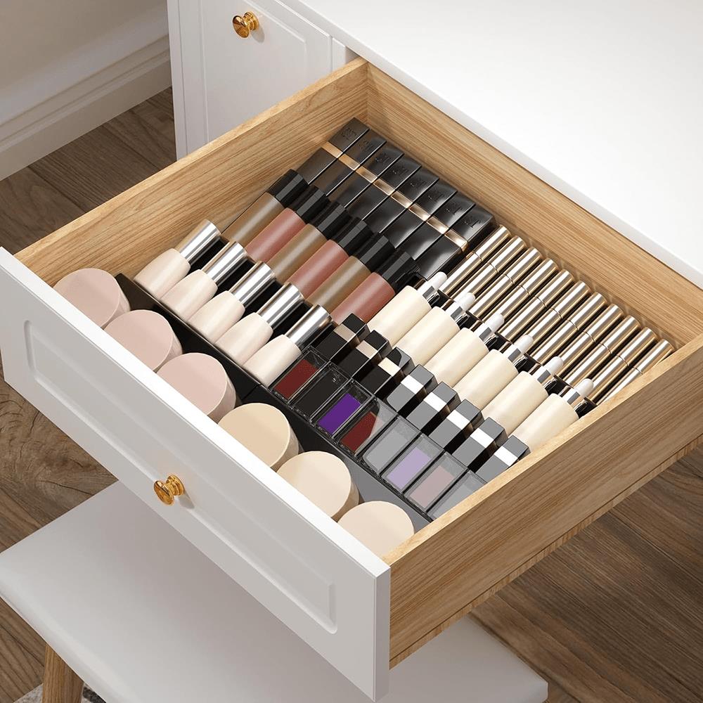 Expandable Spice Drawer Rack Organizer Insert For Kitchen Cabinet Multi Tier Adjustable Spice Storage Shelf For Seasoning Jar 2