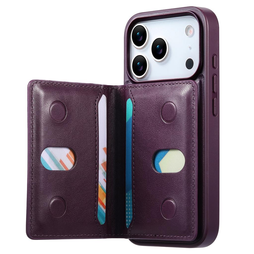 CASENEO Для iPhone 17 Pro Max Съемный Магнитный Чехол для Телефона с Держателем для Карт Подставкой TPU PU Кожа PC Чехол для Телефона Совместимый с MagSafe