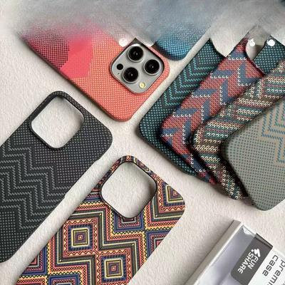 Применимо к iPhone16promax Текстурированный чехол для мобильного телефона из кевларового углеродного волокна Apple 15 Чехол с защитой от падений