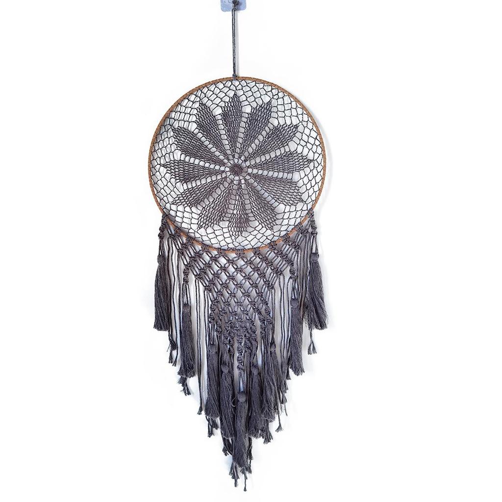 Богемский ловец снов из перьев ручной работы для украшения интерьера