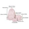 3pcs/set Schoolbag High School Student Girl Bag Set Gentle Day Cute Floral Backpack Lazy Wind Floral Backpack School Bags