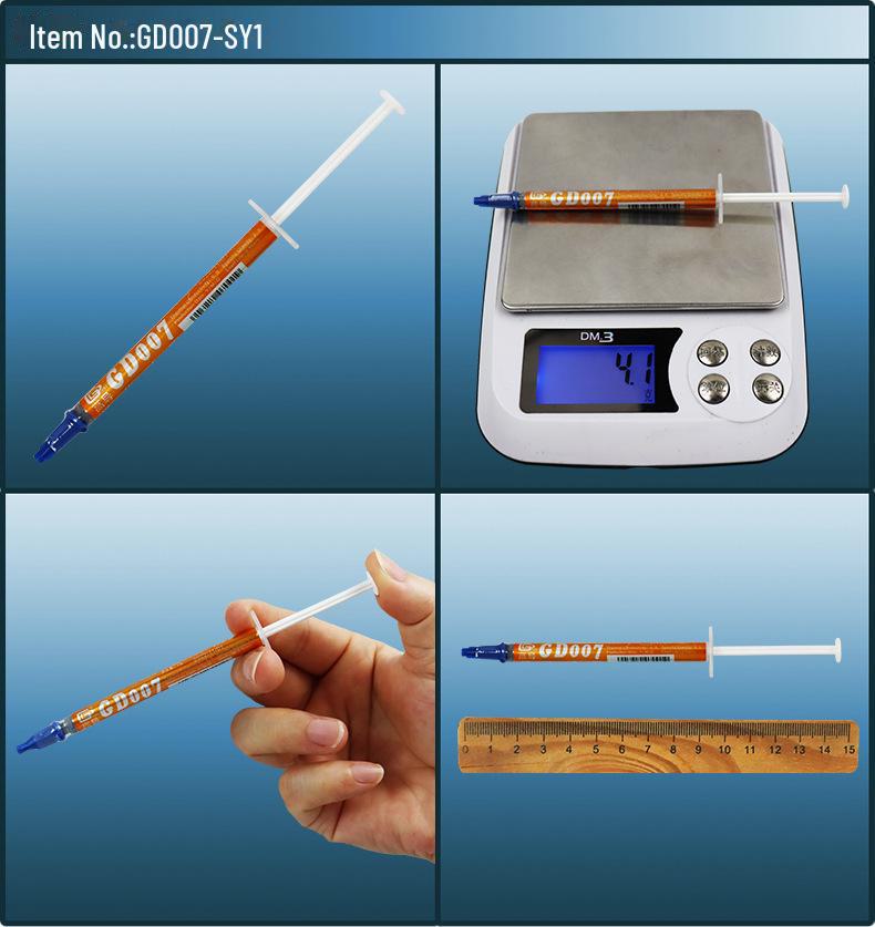 GD007 Высокопроводящая термопаста для ЦП/ГП, 1/3/7/15/30 г силиконовой пасты