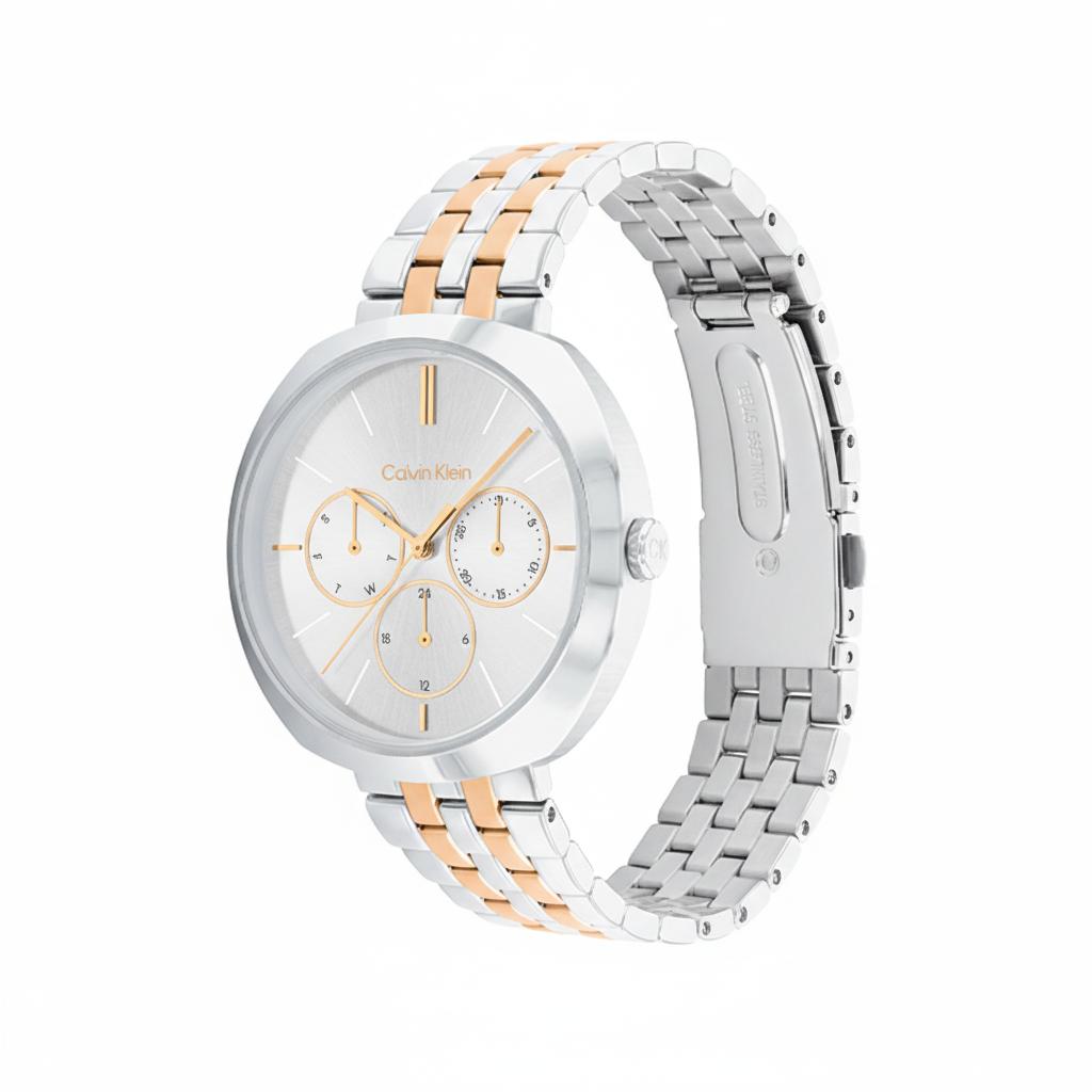 Calvin Klein Quartz Watch Stainless Steel Band Silver Dial Women watches 25200337