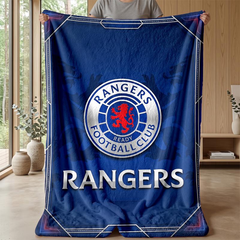 Rangers FC Soft Flannel Fleece Blanket Lightweight Cozy Warm Throw Blanket For Sofa Bed Home Decor