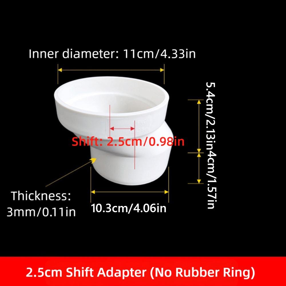 PVC Plastic Toilet Shifter Pipe 110mm Offset Flange Adapter  Toilet Installation