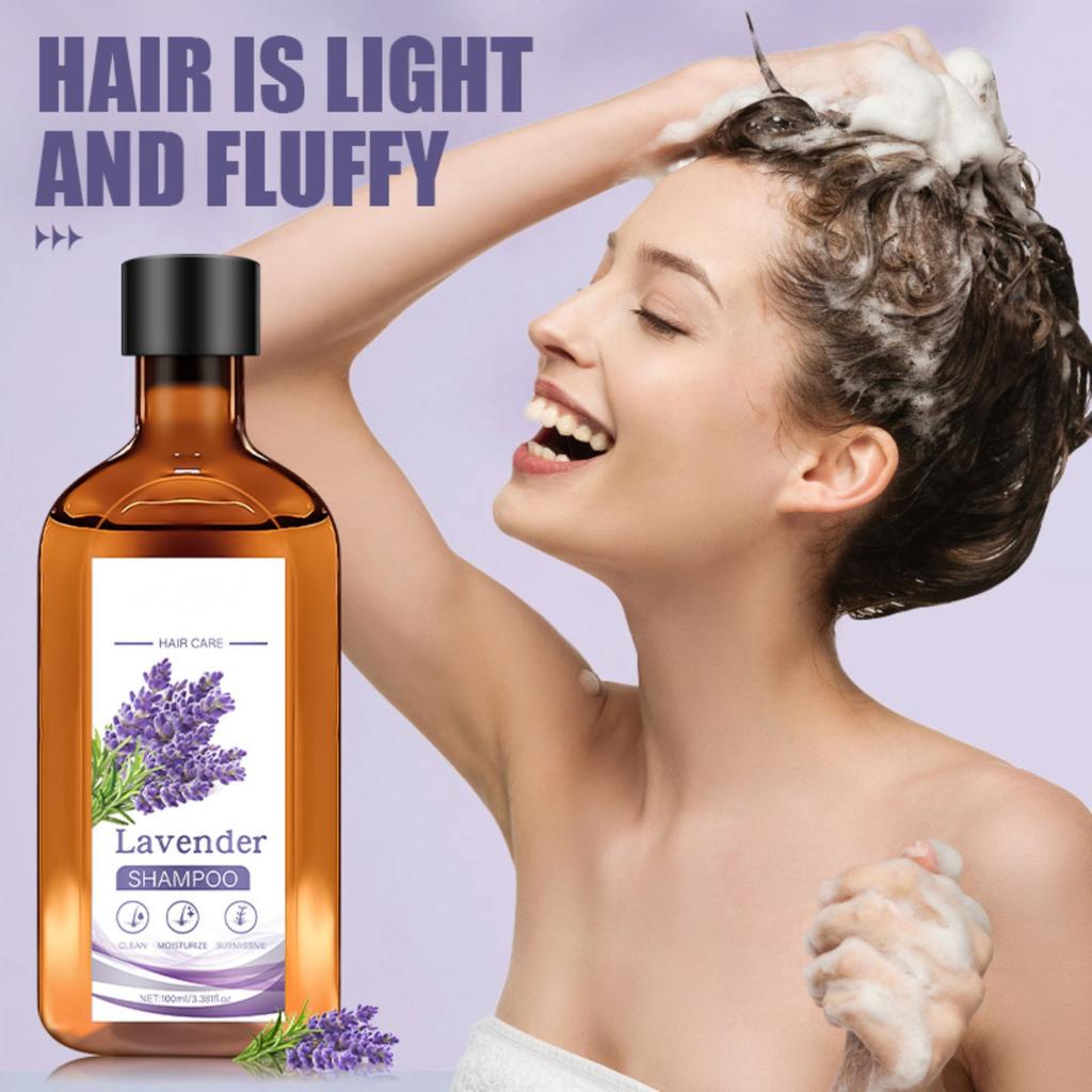Лавандовый шампунь против зуда и жирности, увлажняющий, мягкий шампунь для волос 100 мл