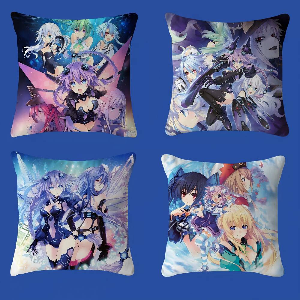 H-Hyperdimension N-Neptunia Office Cushion Pillowcase Car Cushion Cover45X45CM Lumbar Pillowcase Sofa Pillowcover