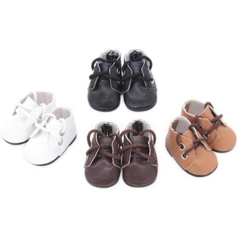 1 пара кукольной обуви из искусственной кожи со шнурками для 14-дюймовых кукол, аксессуары, игрушки