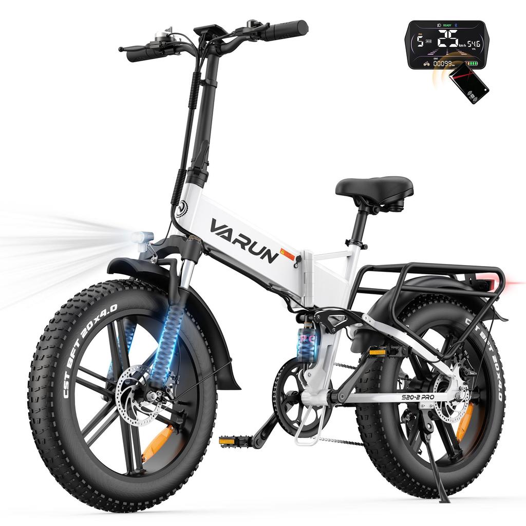VARUN S20‑2 PRO Full Suspension Electric Bike, 48V 13Ah Battery, NFC Smart Display