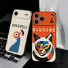 Абстрактный чехол для телефона в стиле Баухаус для iPhone 17 Air 16 E Pro Max 15 14 13 Mini 12 Pro 11 Max Plus Черный Мягкий чехол