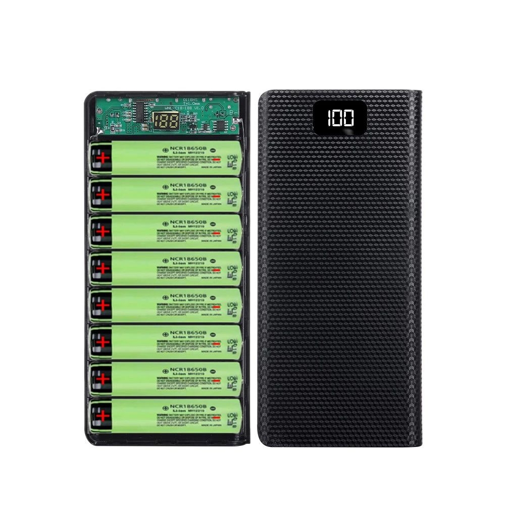 Дисплей 8x18650 Батарея Зарядное устройство для аккумуляторов Коробка Power Bank Корпус Power Bank Коробки для хранения аккумуляторов Кейс Power Bank
