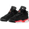 Air Jordan 6 Retro PS Reverse Infrared Продавец Детские Кроссовки Черный Светло-Красный IQ1277-001