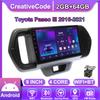 Автомобильная магнитола Android Car-Play для Toyota Passo III 2016-2021 Мультимедийный плеер Головное устройство Стерео Навигация GPS BT WIFI, 2+64 ГБ