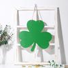 Yousheng Wooden Clover Door Sign St. Patrick's Day Hanging Sign Front Door Shamrock Sign for Farmhouse Home Porch And Wall Decor