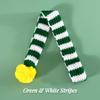 Knitted Striped Pet Christmas Scarf For Cats, Dogs, Rabbits, Wool Ball, Thickened Warm Scarf