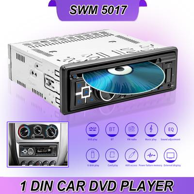 1Din автомобильный DVD-плеер универсальный мультимедийный Bluetooth музыкальный эквалайзер стерео USB TF карта FM AM авторадио AUX вход MP3-плеер