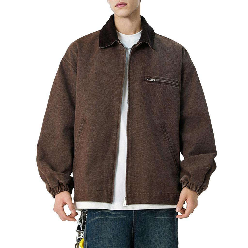 Men's Solid Color Camouflage Outdoor Sports Jacket Men's Pocket Button Casual Jacket