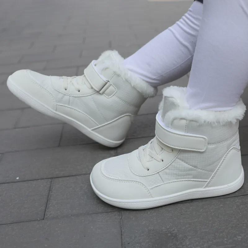 2024 Winter Kids' Wide-Head High-Top Velvet-Lined Snow Boots