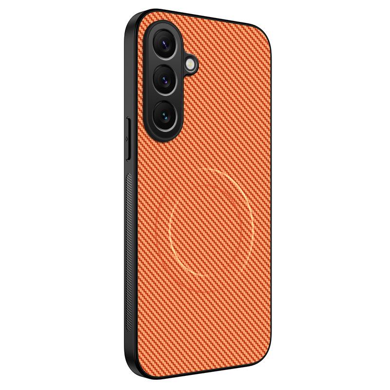 Applicable to Samsung A57 carbon fiber pattern magnetic mobile phone case A37 matte A17 anti-drop A07 protective case A56/A36