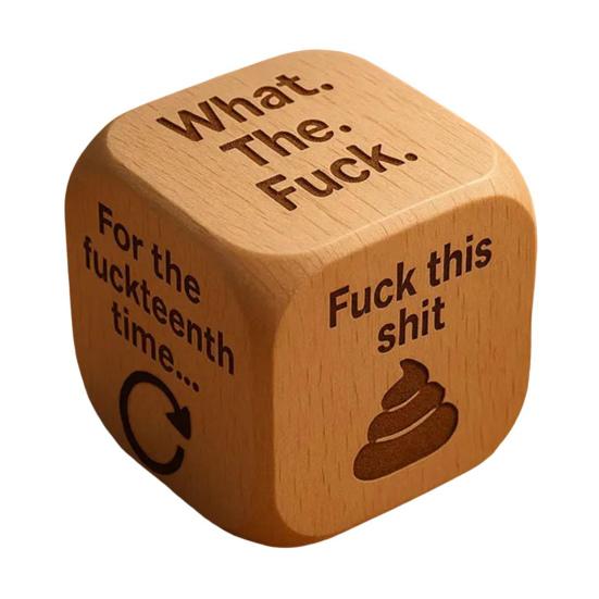 Кубики для снятия стресса в офисе Смешные кубики для работы за столом Деревянные подарки-приколы ручной работы для коллег Юмор на рабочем месте Подарки на Тайного Санту
