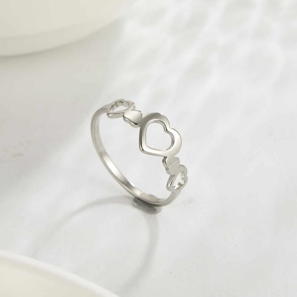 Xiaomi Skyrim Minimalist Heart Rings for Women Stainless Steel Cute Finger Rings Jewelry Birthday Anniversary Gifts Wholesale