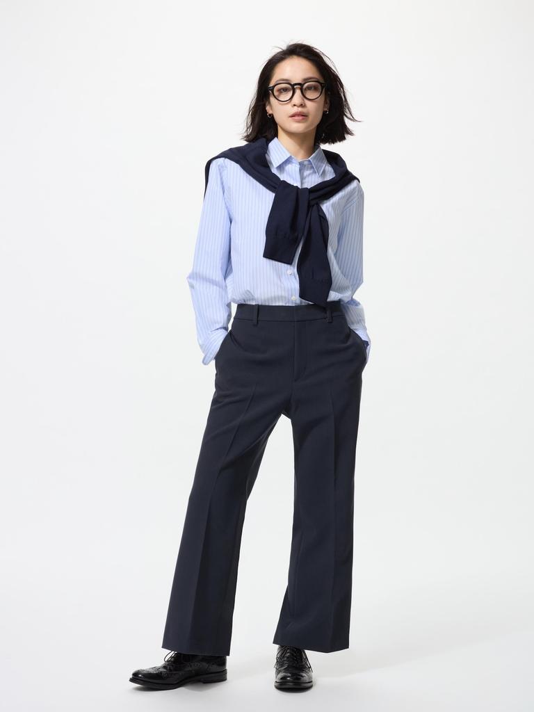 Uniqlo Японские смарт-клеш брюки, короткая длина