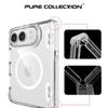 For iphone Duo 5G Case Transparent Magnetic for Magsafe Case for iphoneDuo Bracket Holder Shockproof Hinge Protection Cover