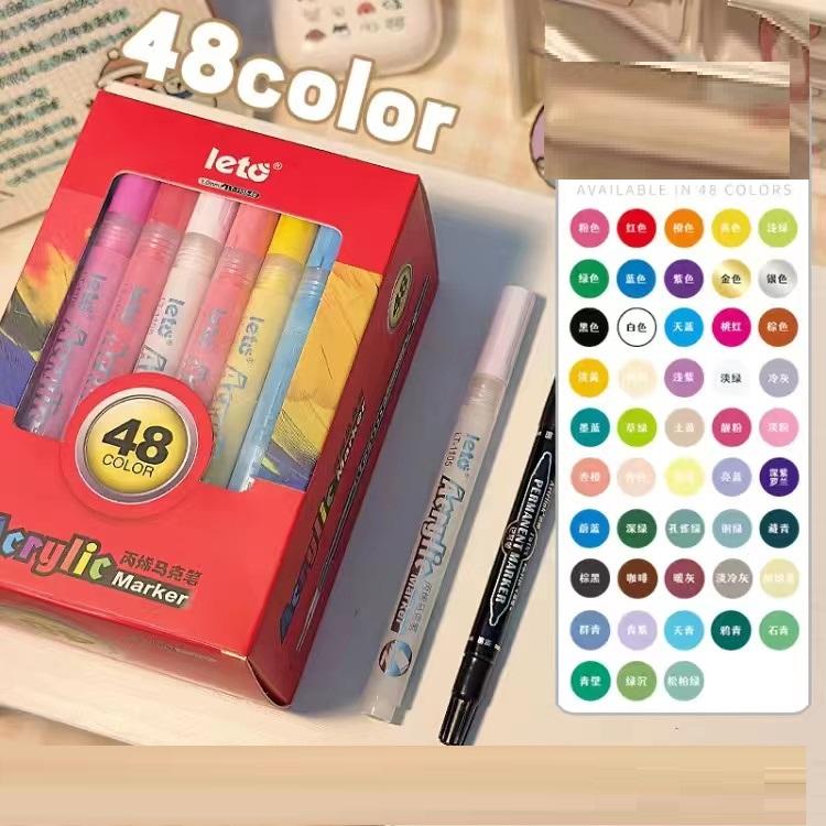 Набор маркеров для акриловой краски, ручки для перманентной краски со средним наконечником для наскальной живописи, дизайна кружек, письма на стекле, холста, фотоальбома, DIY