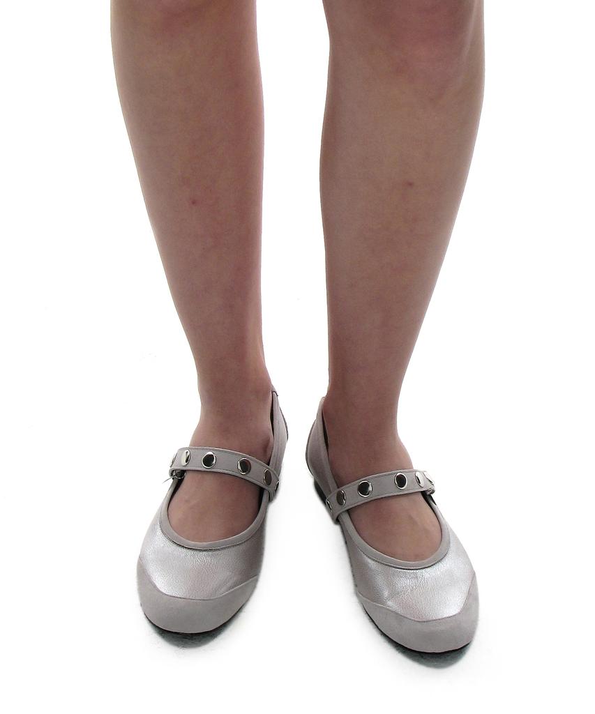 Partimento Women Studded Strap Mary Jane_Silver