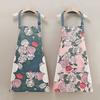PVC Waterproof Apron Rose Print Kitchen Coking Apron Work Apron  Barber Carpenter Florist