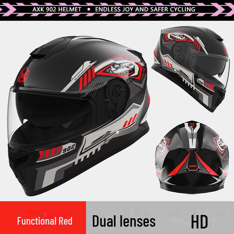 Мужской и женский зимний мотоциклетный шлем с двойной линзой для всесезонной езды