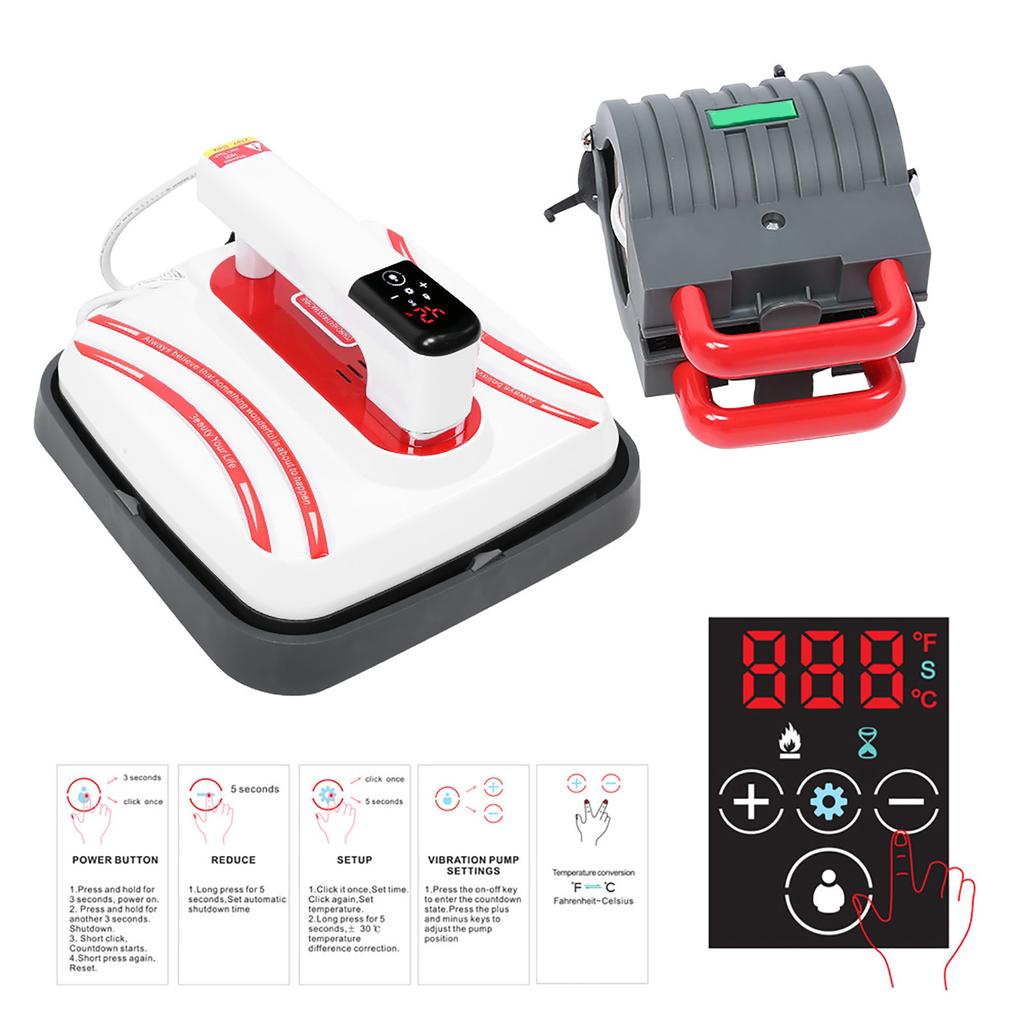 5 In 1 Heat Press Machine Pen Cloth Cap Mug Plate Printing Transfer Art SuppliesEU Plug 220V