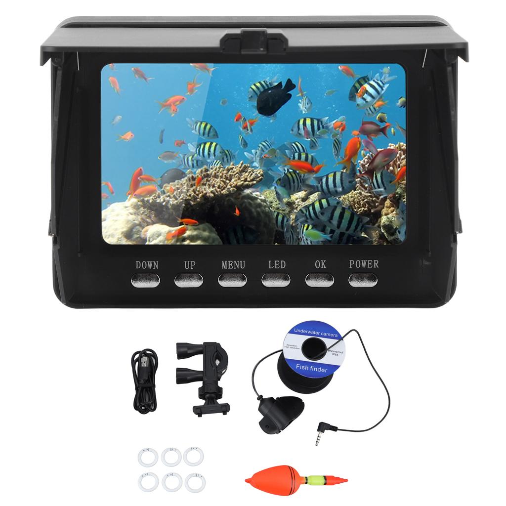 Underwater Camera Fish Detector 5000MAH IP68 1080P USB 5in Underwater Camera Fish Finder for Boat