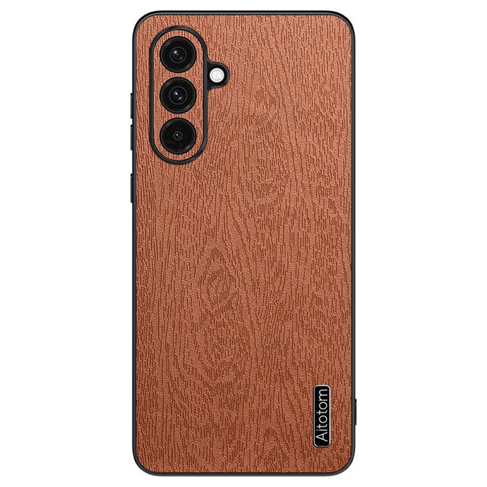 Чехол для Samsung Galaxy A57 5G с текстурой дерева, покрытый ПУ-кожей, ПК ТПУ, чехол для телефона