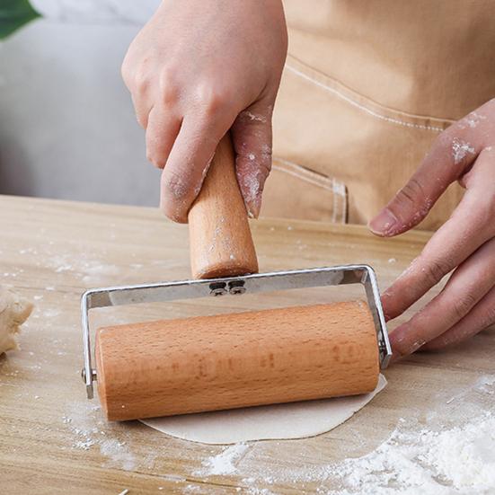Скалка с антипригарным покрытием, деревянная кухонная скалка для раскатки теста