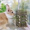 Кормушка для сена с кроликом 3x7 дюймов Натуральный деревянный контейнер Забавная стойка для сена Кормушка для скота для хомяка Шиншиллы Мыши Мелкого Животного Питомца