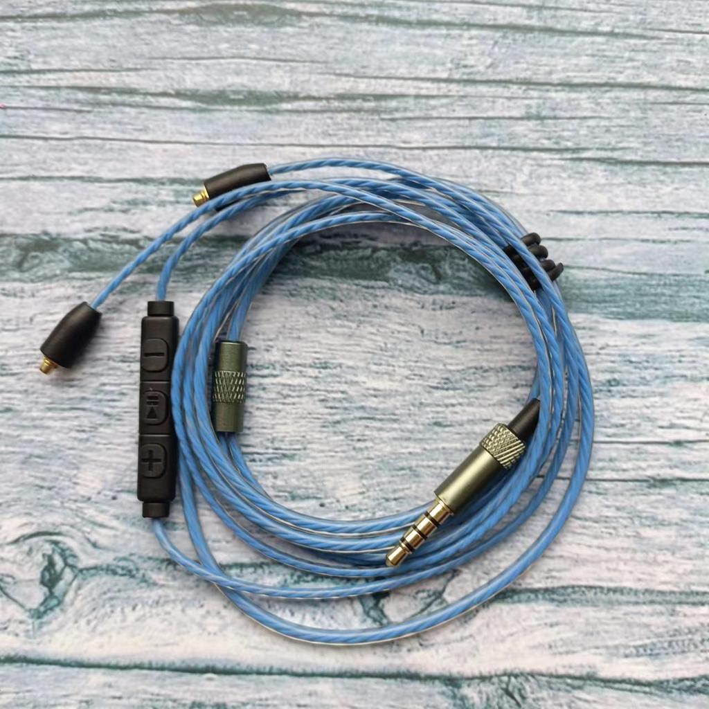 Премиальный кабель MMCX для обновления с микрофоном и управлением для наушников Shure SE215/425/535/846 и UE900