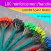 200pcs Line Tackle Accessories Fishing Bobber Stopper Fishing Supply Space Beans  Lakes Rivers Sea