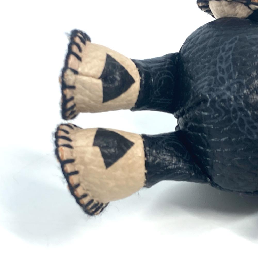 MCM A BATHING APE Milo Visetos Bag Charm Key Holder Leather Black