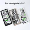 """Граффити""" Жесткий прозрачный чехол для телефона для Sony Xperia 1 V VI VII VIII Xperia 5 V Xperia 10 V VI VII / Ударопрочный чехол Sony"""