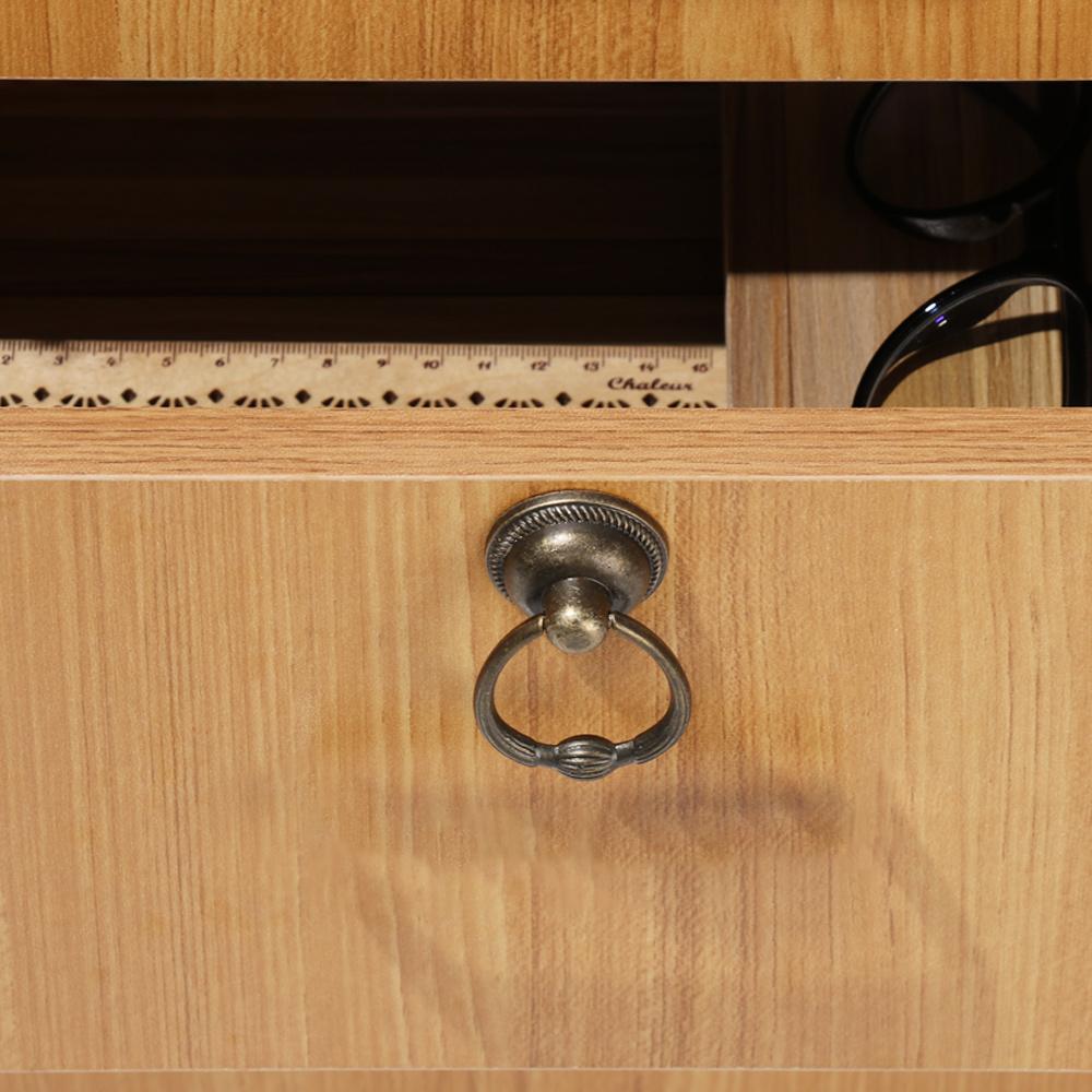 Auxiliary Ring Pattern Cabinet Pull Retro Single Hole Bronze Handles Wardrobe Pulls Furniture Knobs