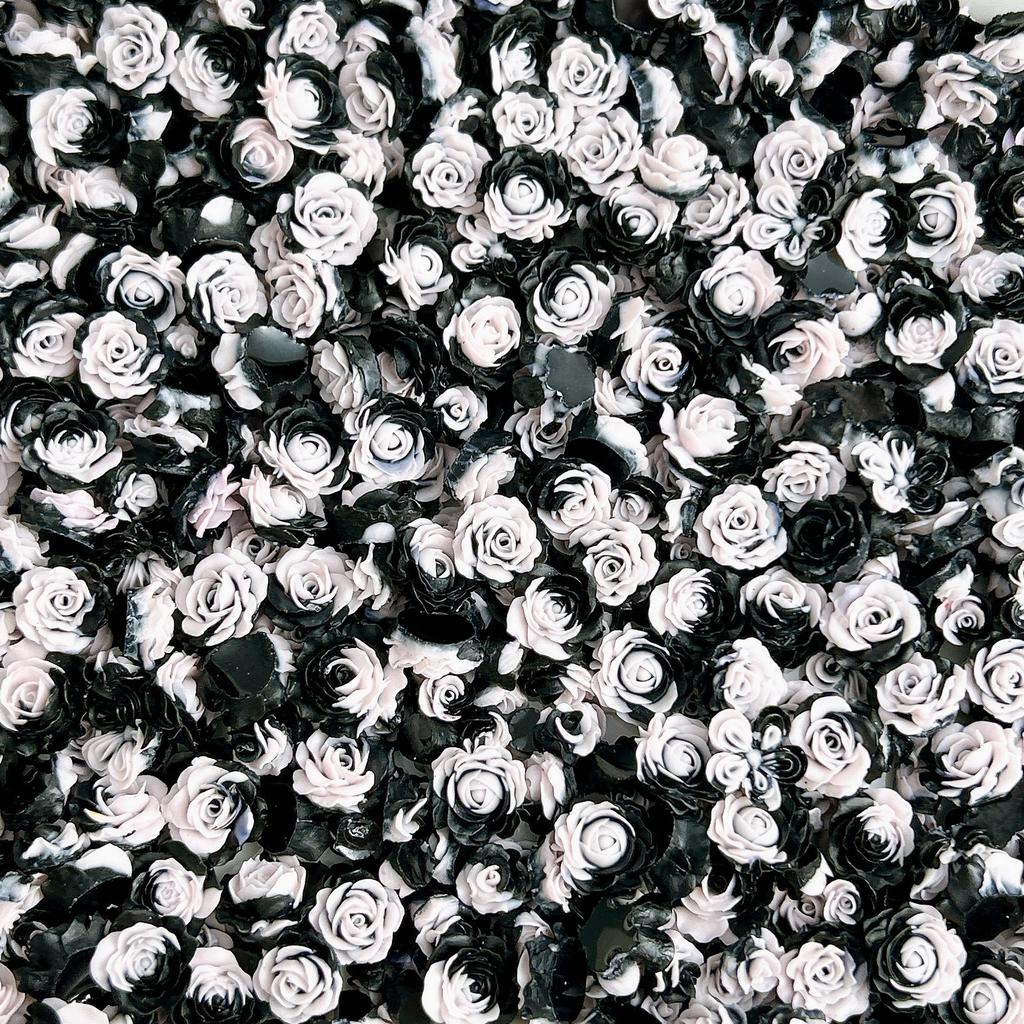 New Resin Luminous Mixed Rose Flower Nail Decorations DIY Wearable Nail Art Accessories Wholesale