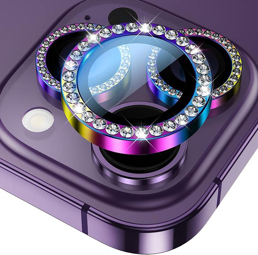 Чехол для объектива камеры Diamond для IPhone15 14 Pro Max 13 Pro Max 12 Pro Max Защитный чехол для объектива камеры для IPhone11 Защитная крышка из закаленного стекла